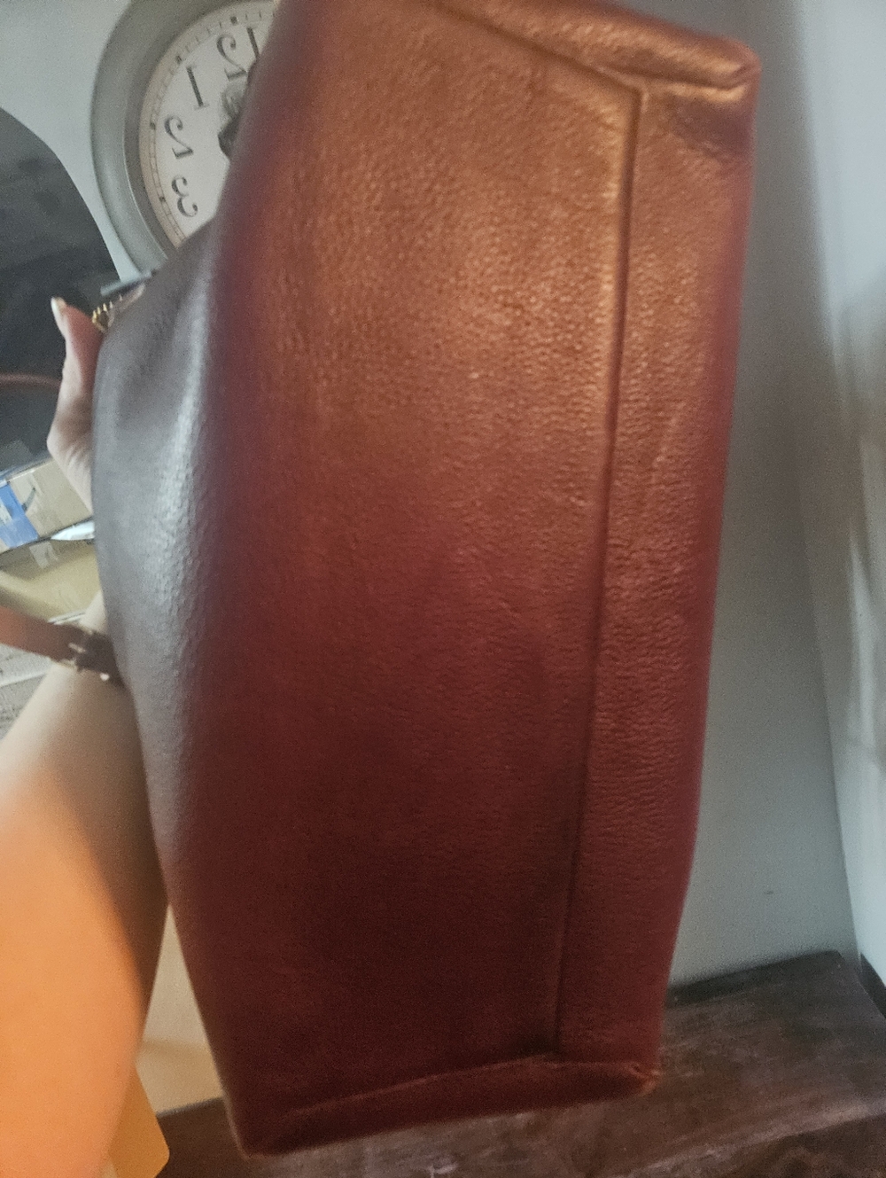 Coach Borough Pebbled Leather in Oxblood Burgundy - Picture 11 of 15